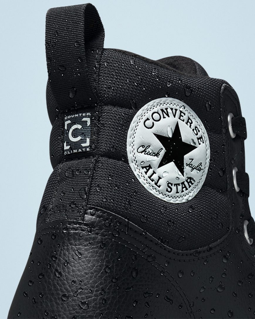 Men's Converse Chuck Taylor All Star Berkshire High Top Winter Boots Black / White / Black | AU 13E65N